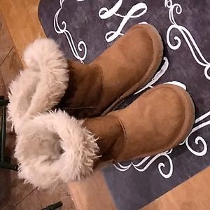 CHILDREN'S PLACE, TAN SUEDE MATERIAL BOOTS, SIZE 9